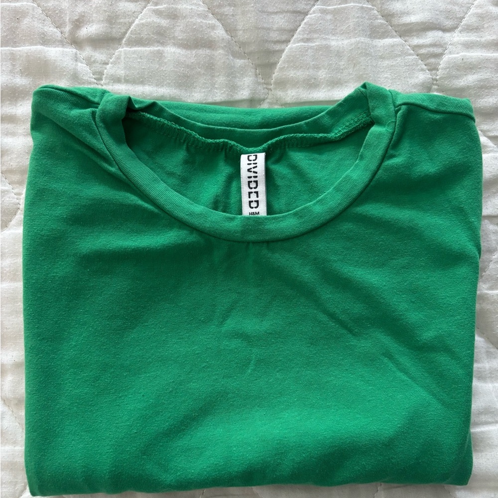 H&M Divided Emerald Green Tee Dress-Short Sleeve
